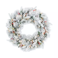 PE PVC Christmas Accessories Garland Home Wedding Holiday Pine Cones Snow Xmas Indoor Holiday Wreath