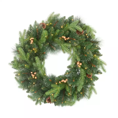 New Design Wholesale Artificial Indoor Holiday Christmas Garland Guangdong Factory Christmas Xmas Wreath