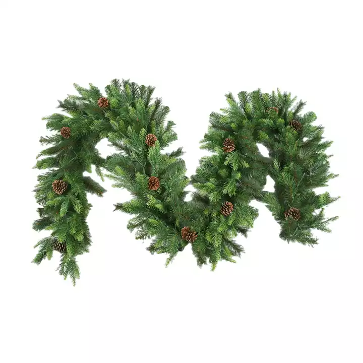Garland Wreath With Led Lights Christmas Home Decoration Xmas Garland
