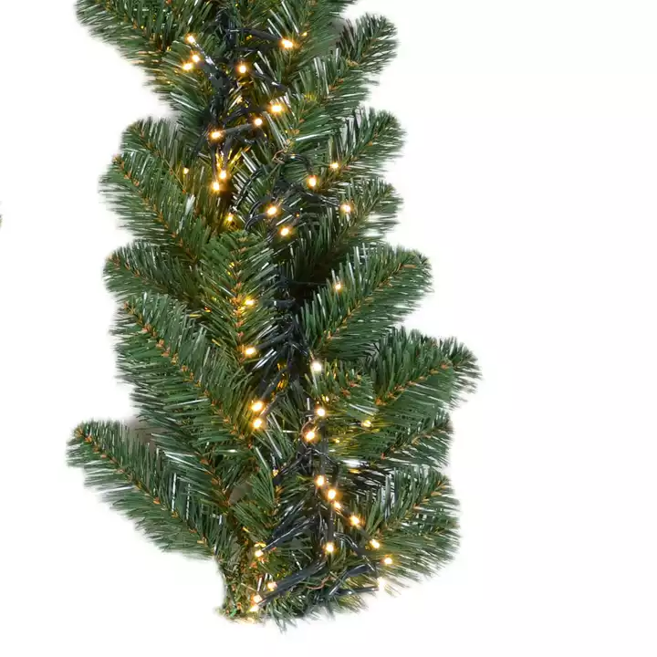 Wholesale Garland Wreath With Led Lights Christmas Decoration Candlestick Garland