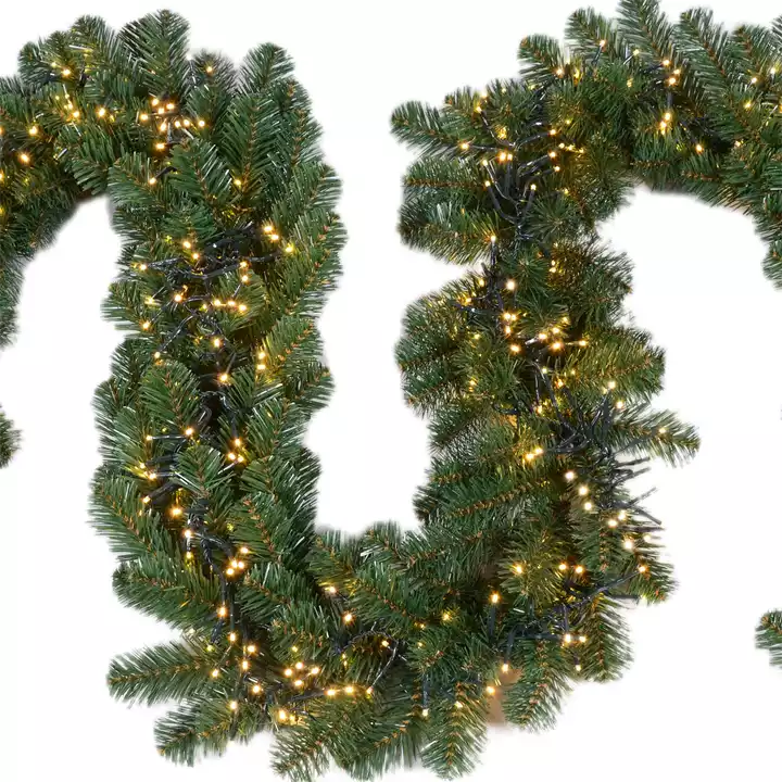 Wholesale Garland Wreath With Led Lights Christmas Decoration Candlestick Garland
