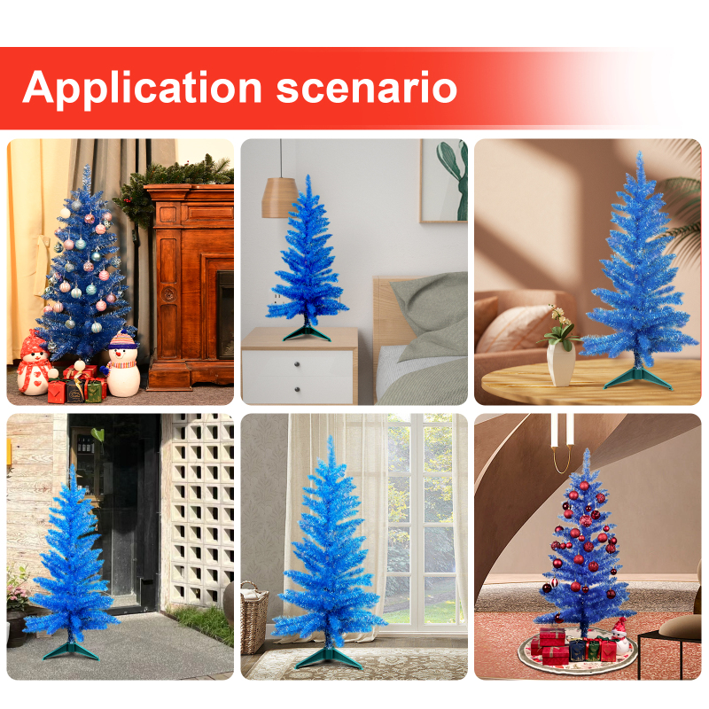 Latest Style High Quality 4FT Christmas Tree Artificial PVC Bule Christmas Tree