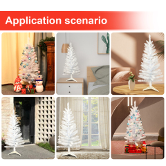 Nearly Natural 4ft. White Artificial Christmas Tree with 50 LED Lights and 115 Bendable Branches