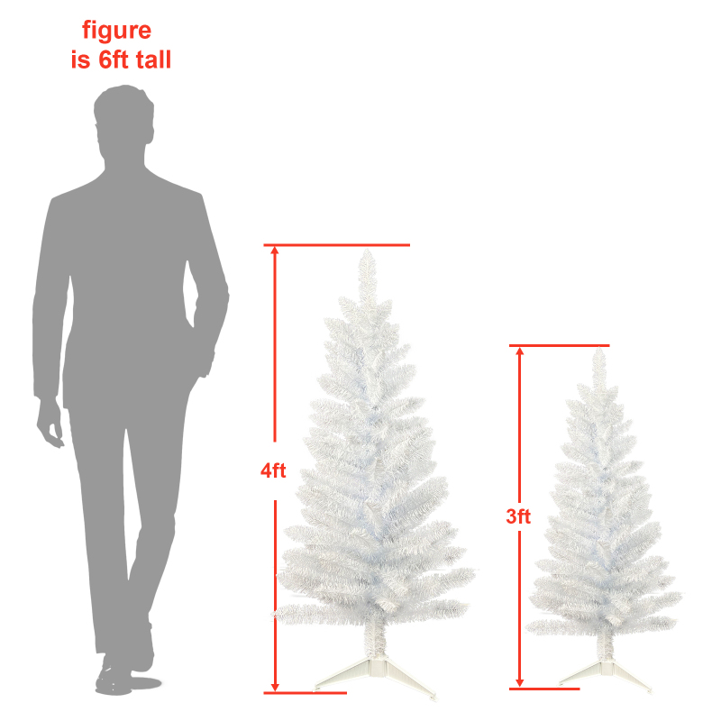 Nearly Natural 4ft. White Artificial Christmas Tree with 50 LED Lights and 115 Bendable Branches