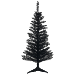 4 Feet Artificial Christmas Black Tree Decorations-115 Branch Tips PVC Flame-Retardant Christmas Decorations Home Party Indoor Outdoor Holiday Xmas Decor