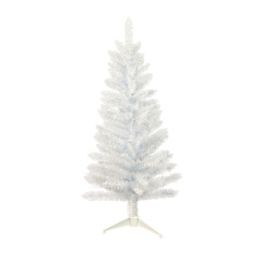 Nearly Natural 4ft. White Artificial Christmas Tree with 50 LED Lights and 115 Bendable Branches