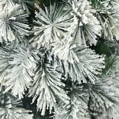 Customizable 5-8ft Flame-Retardant PVC and Hard Needle Flocked Christmas Tree