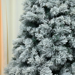 Customizable 5-8ft Flame-Retardant PVC and Hard Needle Flocked Christmas Tree
