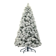 Customizable 5-8ft Flame-Retardant PVC and Hard Needle Flocked Christmas Tree