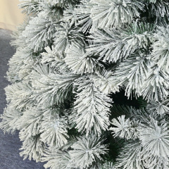 Customizable 5-8ft Flame-Retardant PVC and Hard Needle Flocked Christmas Tree