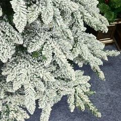 Pre-Lit Snow Flocked Artificial Holiday Christmas Pine Tree for Home, Office, Party Decoration