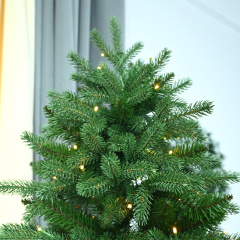 Premium Spruce Artificial Christmas Tree with 918 Branch Tips, Artificial Full Xmas Tree with Foldable Metal Stand, Easy Setup Hinged Artificial Tree for Holiday, Party, Home Decoration, Green