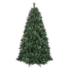 Artificial Full Xmas Tree with Foldable Metal Stand, Easy Setup Hinged Artificial Tree for Holiday, Party, Home Decoration, Green