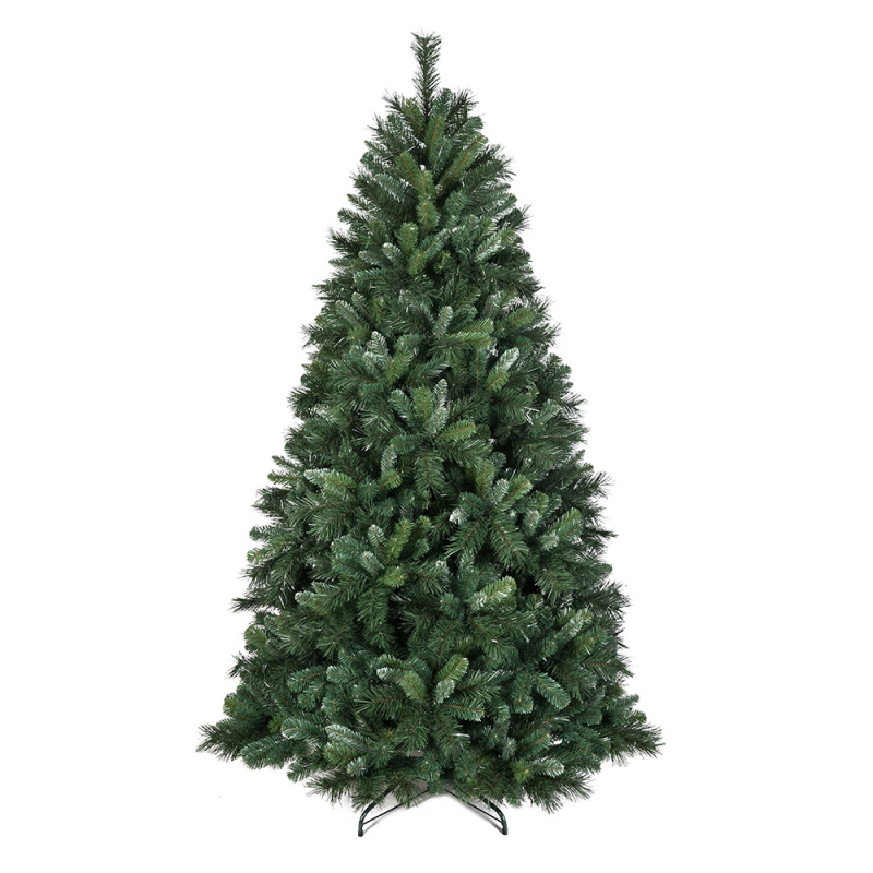 Artificial Full Xmas Tree with Foldable Metal Stand, Easy Setup Hinged Artificial Tree for Holiday, Party, Home Decoration, Green