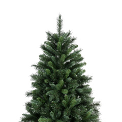 Holiday Tree- Artificial Prelit Christmas Tree with Metal Stand - Siberian Spruce 7.5' Hard Needle PVC Plastic for Full Realistic Appearance