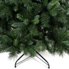 Holiday Tree- Artificial Prelit Christmas Tree with Metal Stand - Siberian Spruce 7.5' Hard Needle PVC Plastic for Full Realistic Appearance