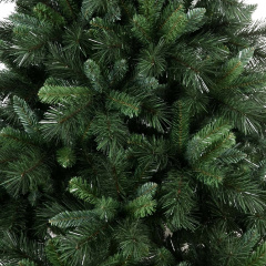 Holiday Tree- Artificial Prelit Christmas Tree with Metal Stand - Siberian Spruce 7.5' Hard Needle PVC Plastic for Full Realistic Appearance