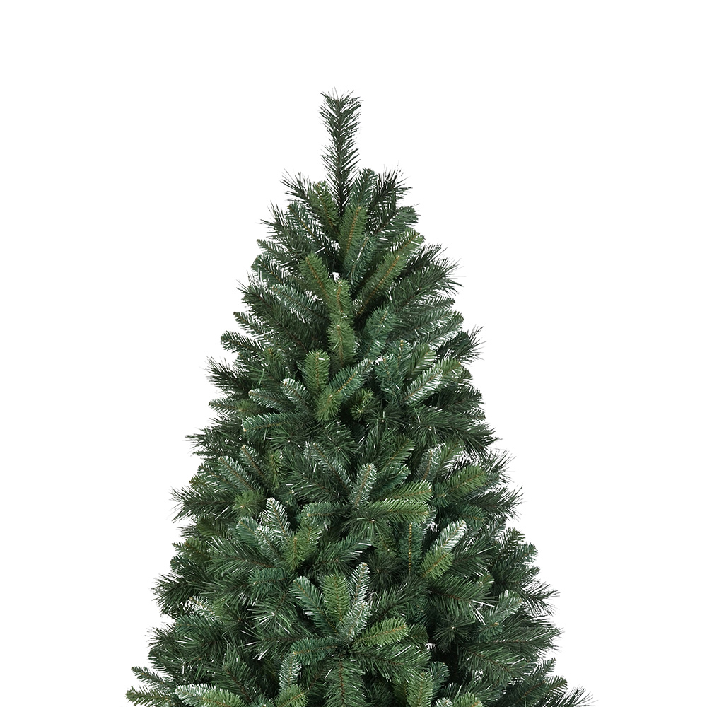 Artificial Full Xmas Tree with Foldable Metal Stand, Easy Setup Hinged Artificial Tree for Holiday, Party, Home Decoration, Green