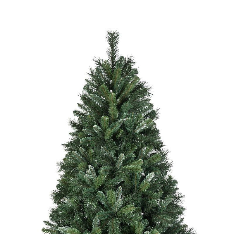 Artificial Full Xmas Tree with Foldable Metal Stand, Easy Setup Hinged Artificial Tree for Holiday, Party, Home Decoration, Green
