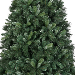 Artificial Full Xmas Tree with Foldable Metal Stand, Easy Setup Hinged Artificial Tree for Holiday, Party, Home Decoration, Green
