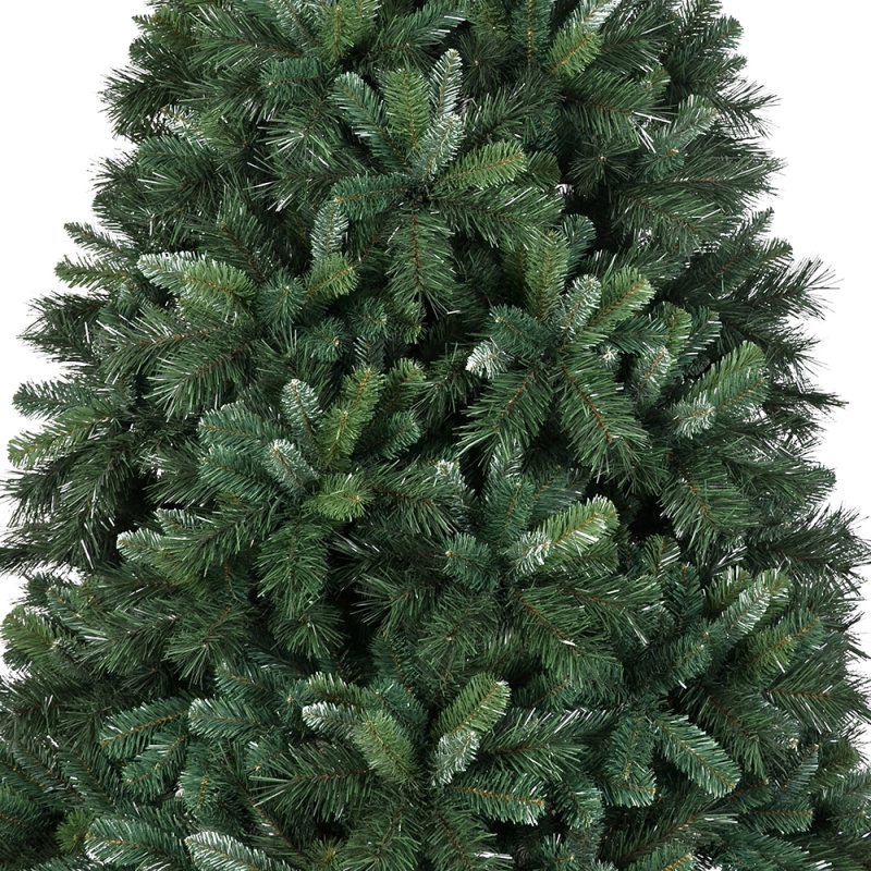 Artificial Full Xmas Tree with Foldable Metal Stand, Easy Setup Hinged Artificial Tree for Holiday, Party, Home Decoration, Green