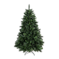 Holiday Tree- Artificial Prelit Christmas Tree with Metal Stand - Siberian Spruce 7.5' Hard Needle PVC Plastic for Full Realistic Appearance