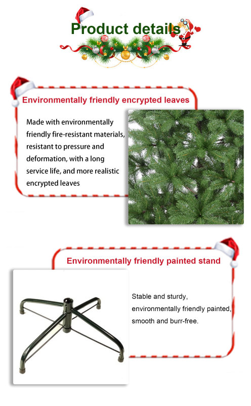 Artificial PE Christmas Tree, Unlit Premium Hinged Spruce Holiday Xmas Tree with Metal Foldable Stand for Home, Office, Party Decoration