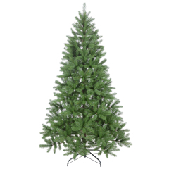 Artificial PE Christmas Tree, Unlit Premium Hinged Spruce Holiday Xmas Tree with Metal Foldable Stand for Home, Office, Party Decoration