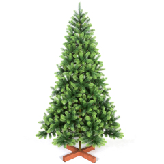 Full PE Christmas Tree With Wood Stand