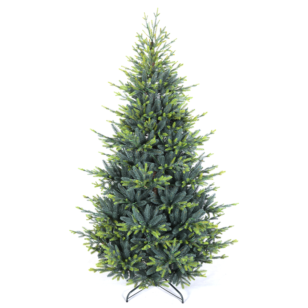 Glowing Festive Splendor: PE Christmas Tree with Dual-Colored Branches and LED Lights