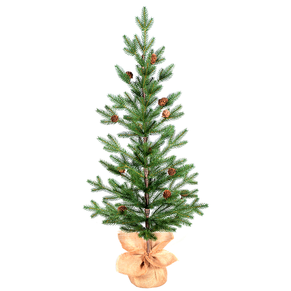 LIXHEY-Enchanting Festive Charm: Desktop PE Christmas Tree with Dual Bases