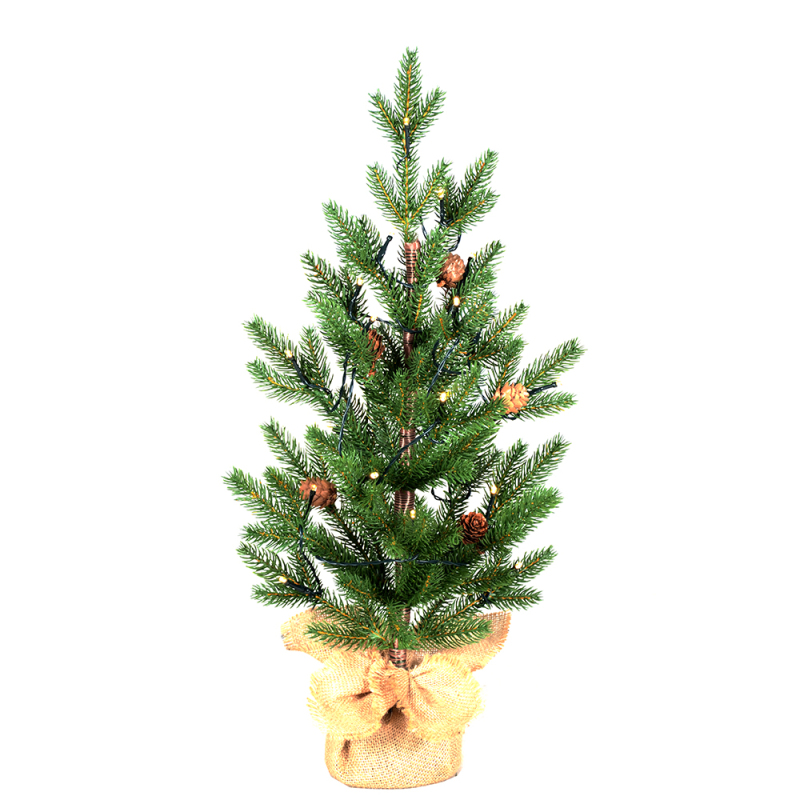 LIXHEY-Enchanting Festive Charm: Desktop PE Christmas Tree with Dual Bases