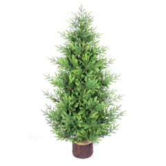 Unique All-PE Christmas Tree with Whimsical Stump Base