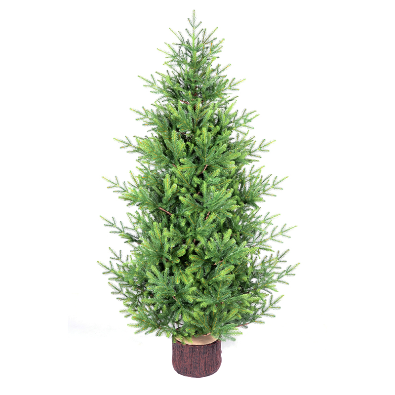 Unique All-PE Christmas Tree with Whimsical Stump Base
