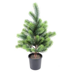Charming All-PE Tabletop Christmas Tree - Customizable Sizes