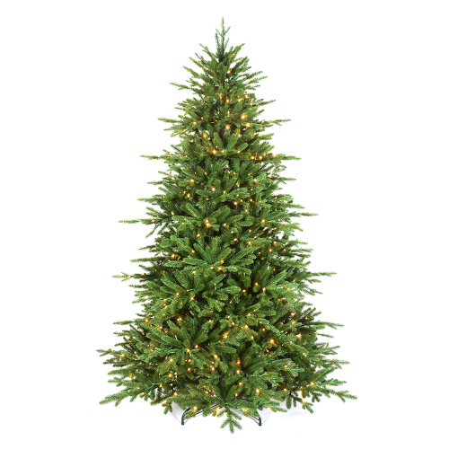 LIXHEY-Customizable Pre-Lit Green PE Christmas Tree with 700 LED Lights