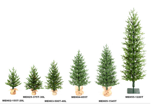 LIXHEY-Customizable Pre-Lit Green PE Desktop Christmas Tree with Versatile Fabric Base
