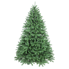 Customizable 7ft PE Christmas Tree - Green and Fireproof with 1633 Tips