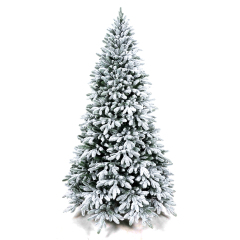 Customizable Flocked PE Christmas Trees - Available in Green and Various Sizes