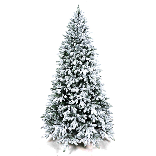 Customizable Flocked PE Christmas Trees - Available in Green and Various Sizes
