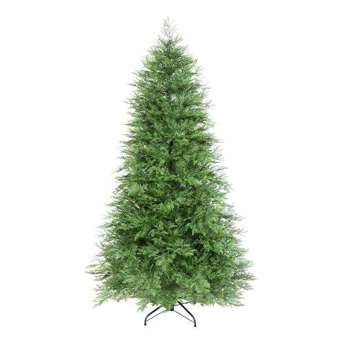 Customizable 7ft PE Christmas Tree - Green and Fireproof with 2296 Tips