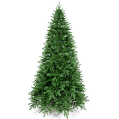 Customizable Flocked PE Christmas Trees - Available in Green and Various Sizes