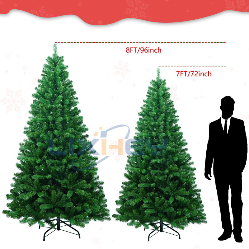 Vibrant PVC+PE Christmas Tree - Iron Base