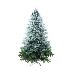 NEW-Gradient Flocked Christmas Tree - PVC and PE with Iron Base