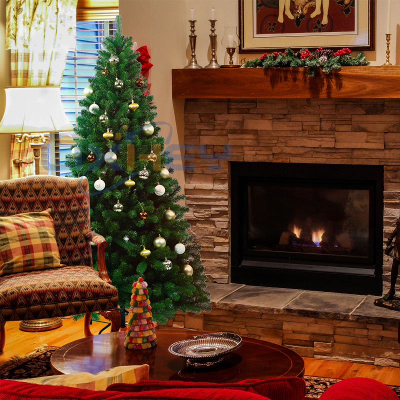 Vibrant PVC+PE Christmas Tree - Iron Base