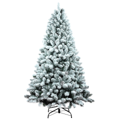 LIXHEY-Snow-Kissed PVC+PE Christmas Tree - Iron Base