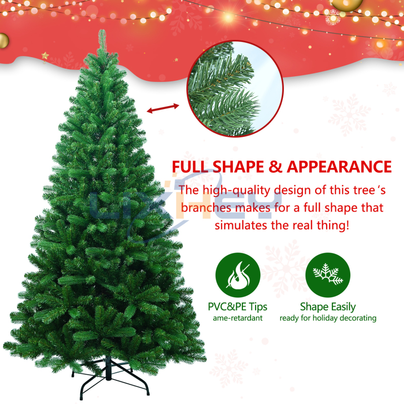 Vibrant PVC+PE Christmas Tree - Iron Base