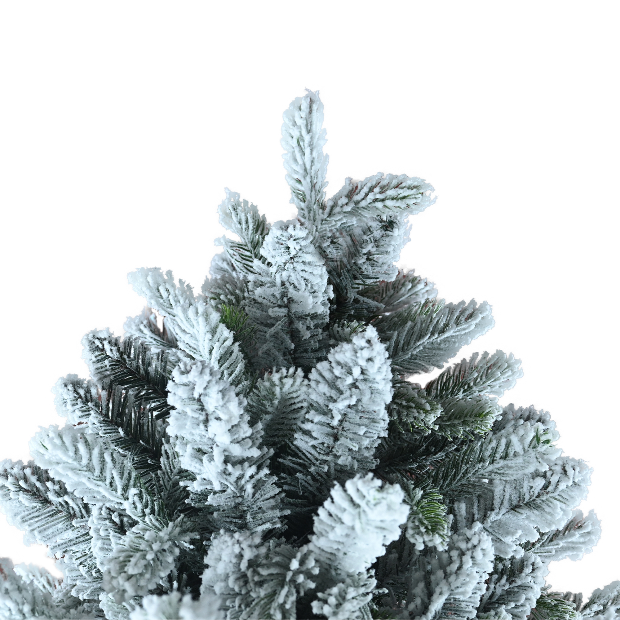 NEW-Gradient Flocked Christmas Tree - PVC and PE with Iron Base