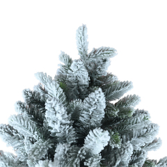 NEW-Gradient Flocked Christmas Tree - PVC and PE with Iron Base