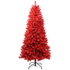 Vibrant Red PVC Christmas Tree - Fast Shipping from Overseas Warehouse